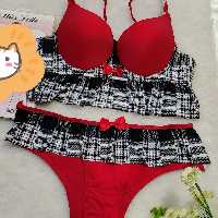 ست جذاب شطرنجی با تن خور زیبا، شیک و متفاوت 