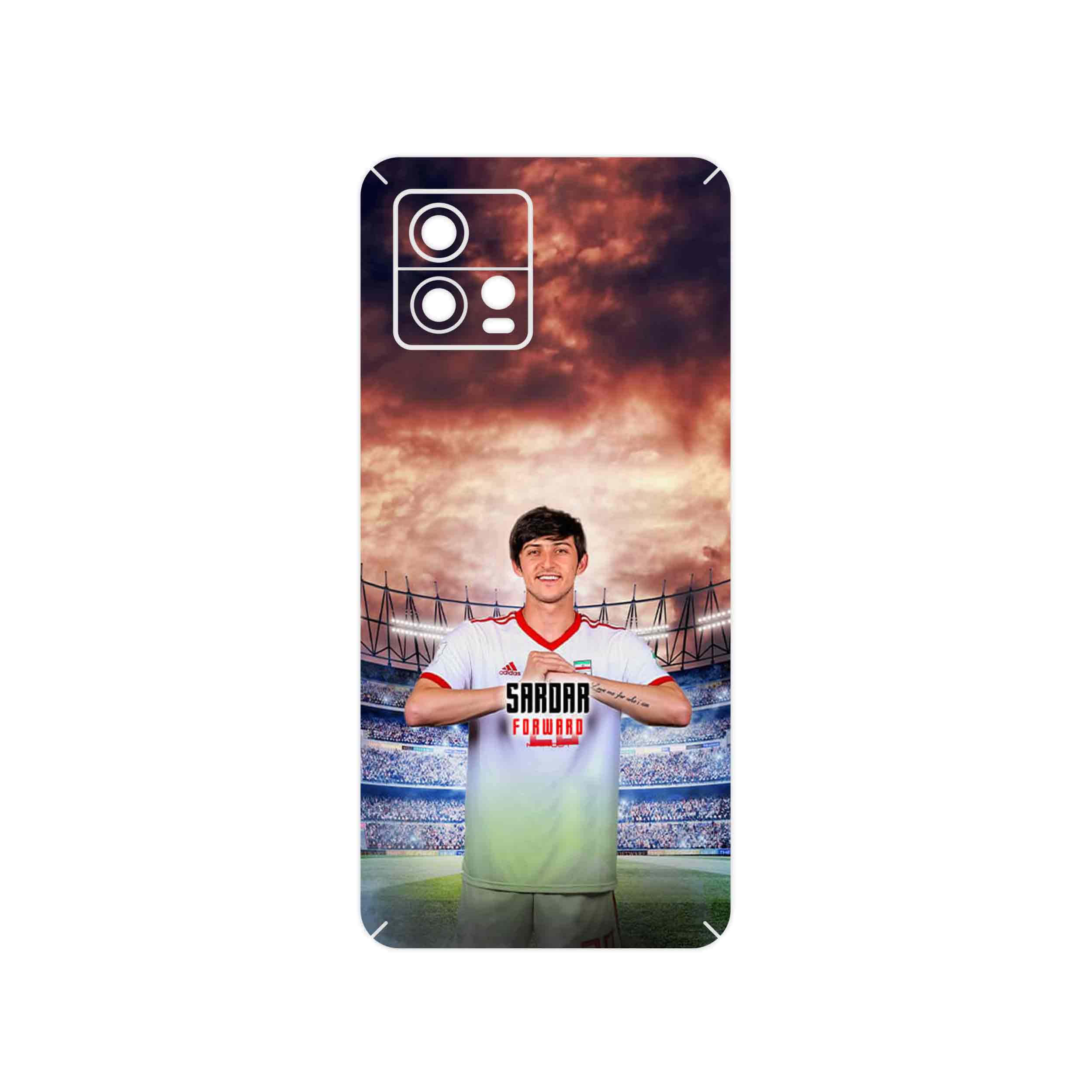 برچسب پوششی ماهوت مدل Sardar Azmoun مناسب برای گوشی موبایل موتورولا Moto G72