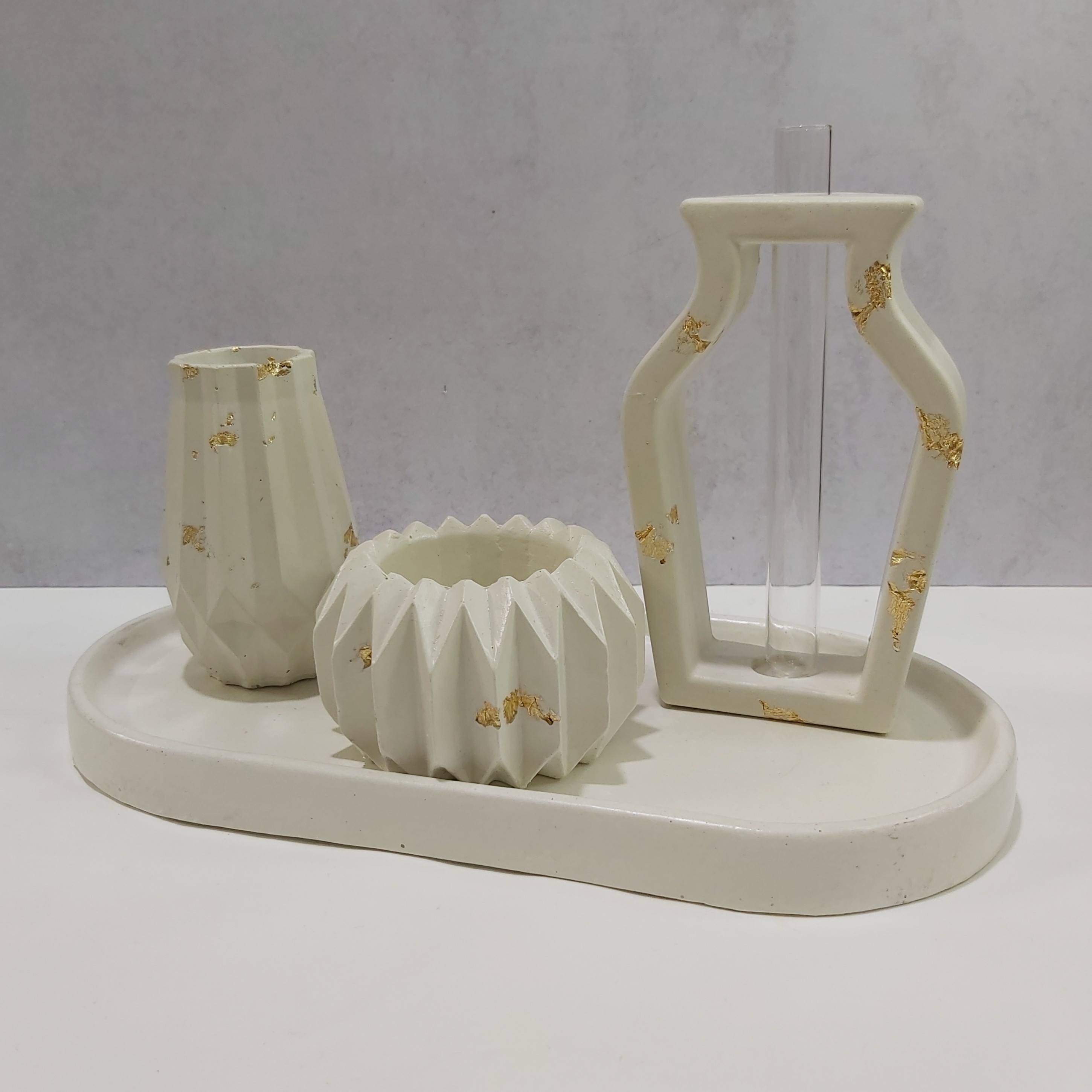 ست سنگ مصنوعی4 تکه ورق طلا