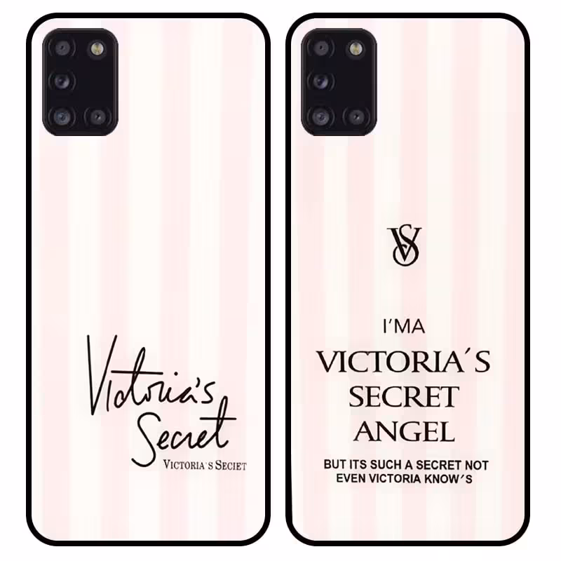 قاب پشت گلس دخترانه مدل ویکتوریا سیکرت برای گوشی Samsung Galaxy A31 طرحدار فانتزی آنجل و بیوتی Victoria Arrival Glass case