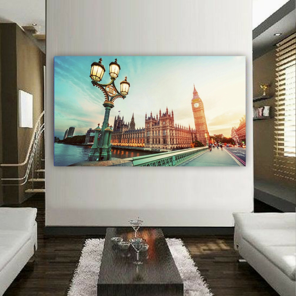 تابلو شاسی طرح غروب برج لندن مدل SDT4075