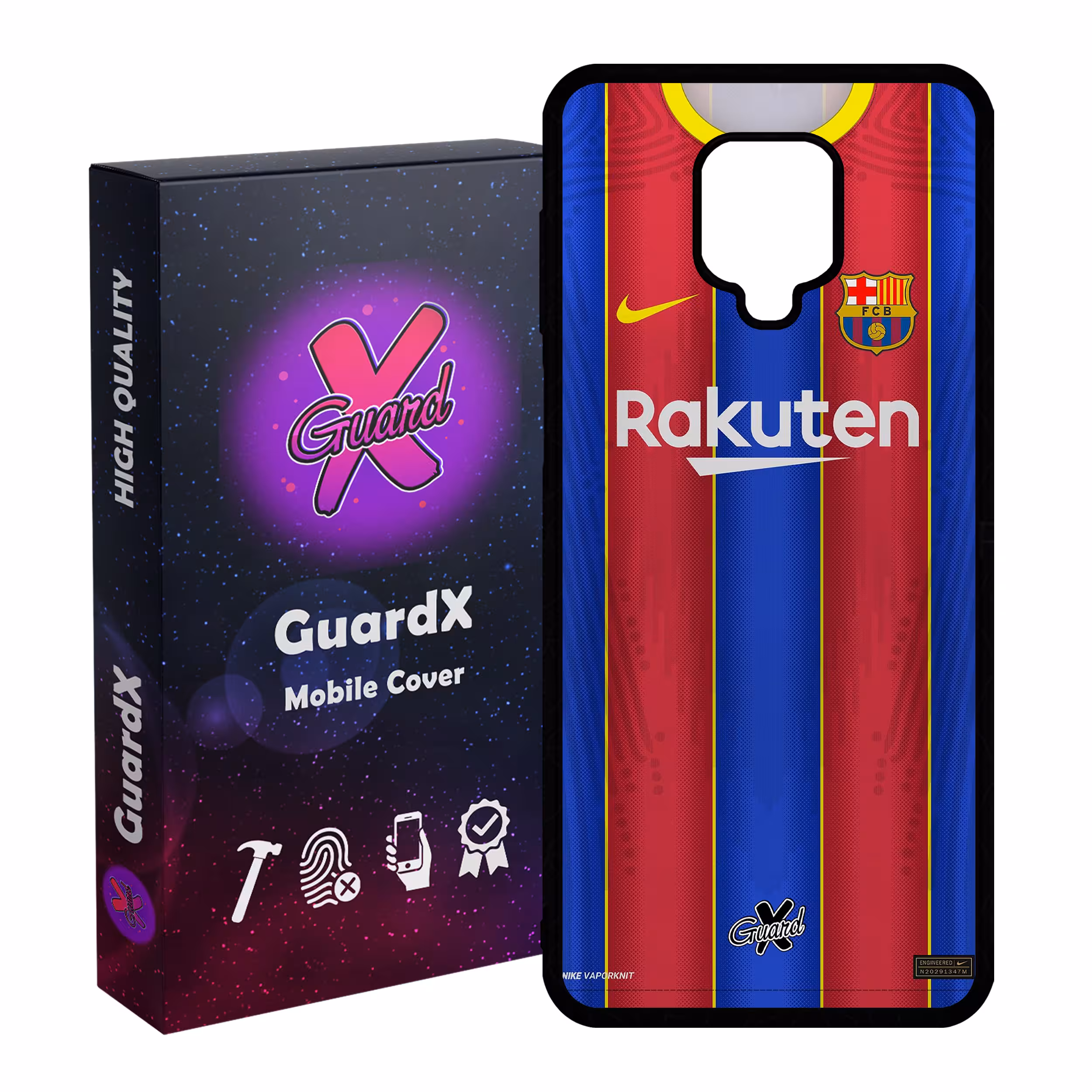 کاور گارد ایکس طرح بارسلونا مدل Glass10228 مناسب برای گوشی موبایل سامسونگ Redmi Note 9S / Note 9 Pro / Note 9 Pro Max