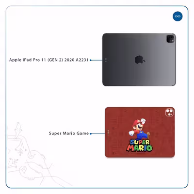 برچسب پوششی ماهوت مدل Super-Mario-Game مناسب برای تبلت اپل iPad Pro 11 (GEN 2) 2020 A2231