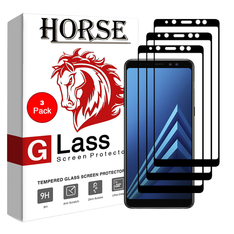 محافظ صفحه نمایش 5D هورس مدل FAG مناسب برای گوشی موبایل سامسونگ Galaxy A8 Plus 2018 بسته سه عددی | کالا برتری