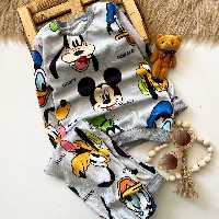 ست بلوز شلوار  اسپرت طرح میکی و گوفی مناسب برای 2 تا 11 سال