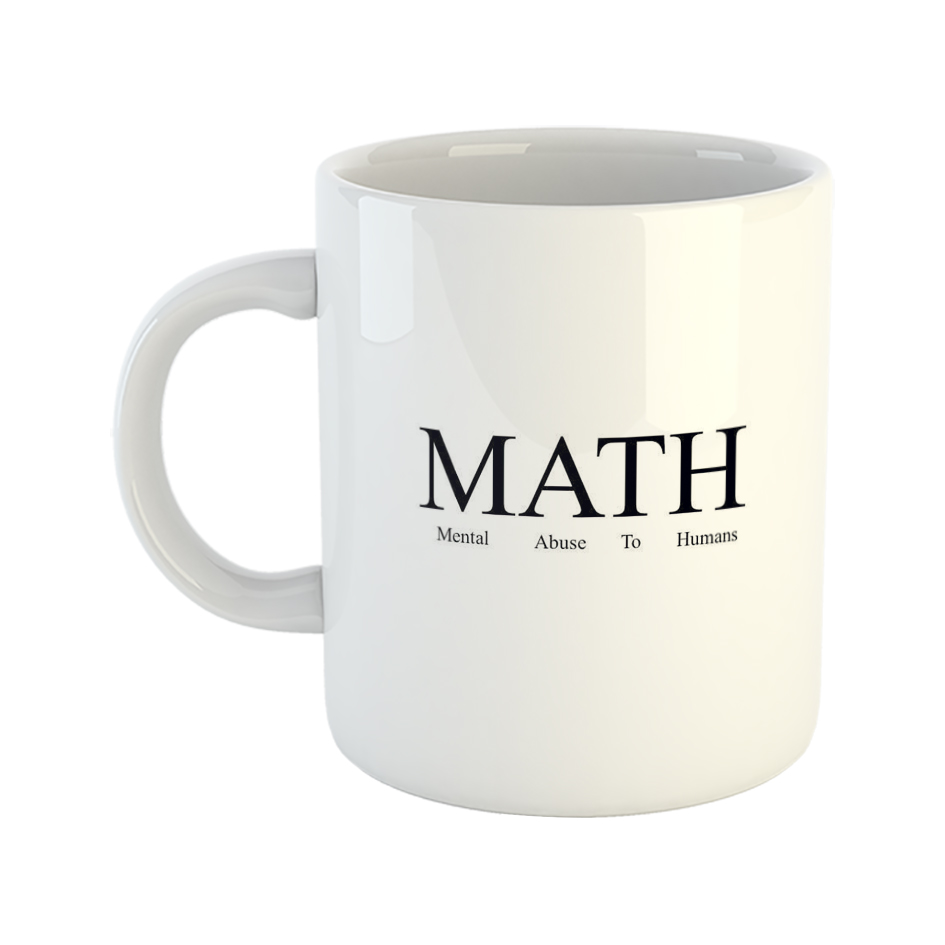 ماگ طرح نوشته مدل MATH