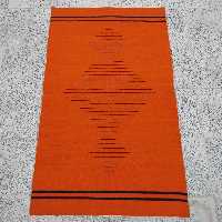 گلیم پشمی نارنجی کد 0775
