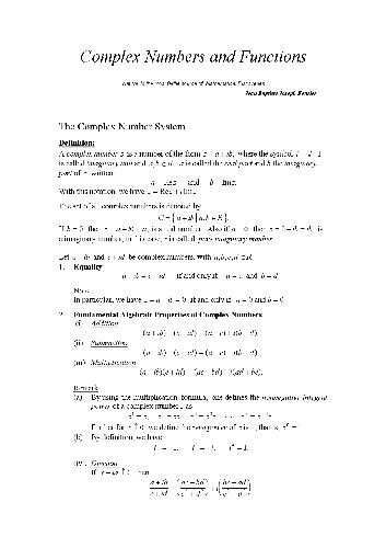 خرید و دانلود نسخه کامل کتاب Mathematics Complex Algebra