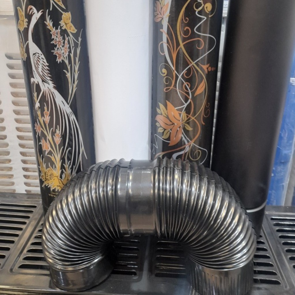 لوله بخاری ساده-مشکی 50 سانتی