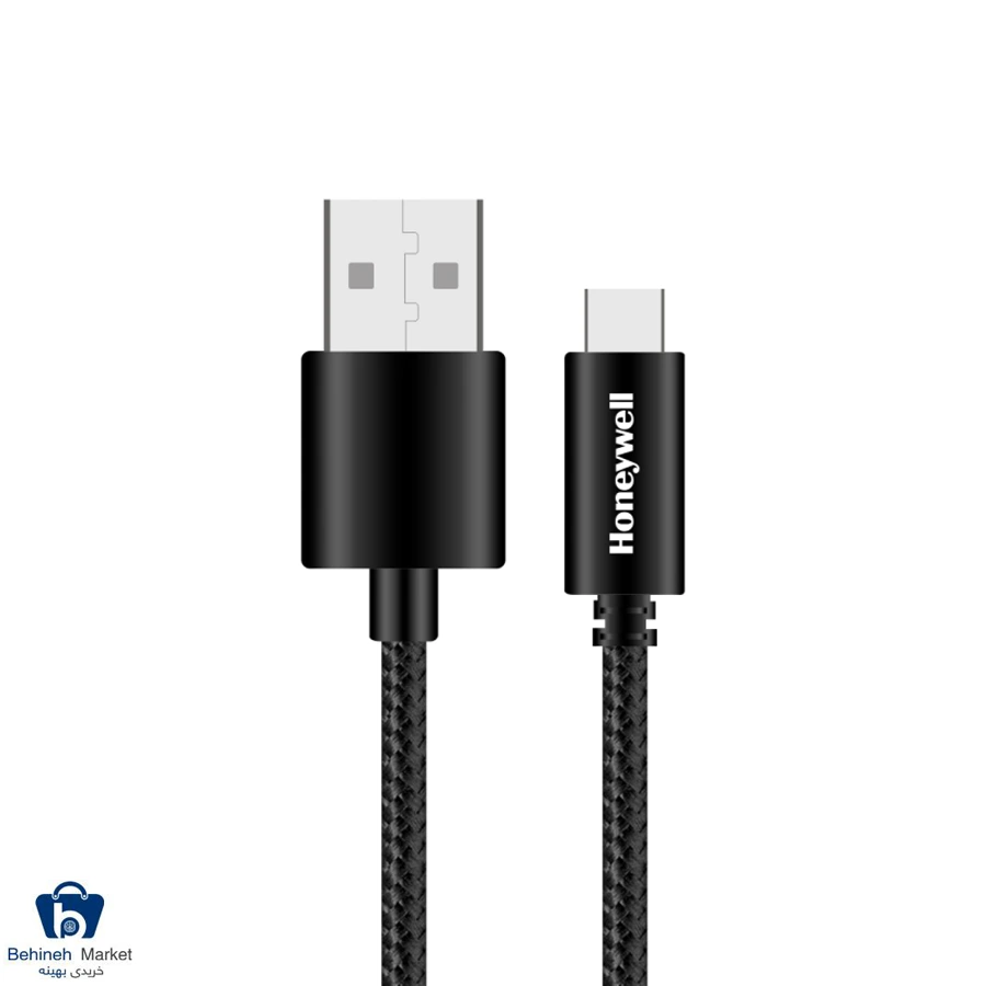 کابل شارژ USB-A به USB-C هانیول مدل HC000033 CBL/C2.0/B طول 1.2 متر مشکی