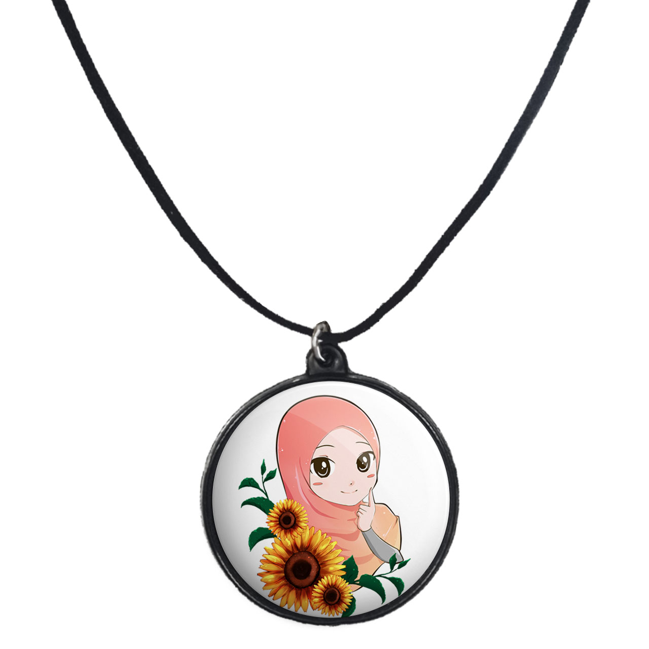 گردنبند پرمانه طرح حجاب کد pmb.24051 مدل دو طرفه