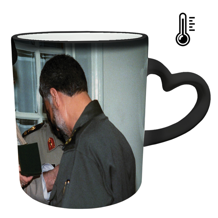 ماگ حرارتی مدل دسته قلبی طرح سردار سلیمانی کد 34