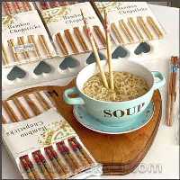 چوب غذاخوری چاپ استیک طرح‌دار