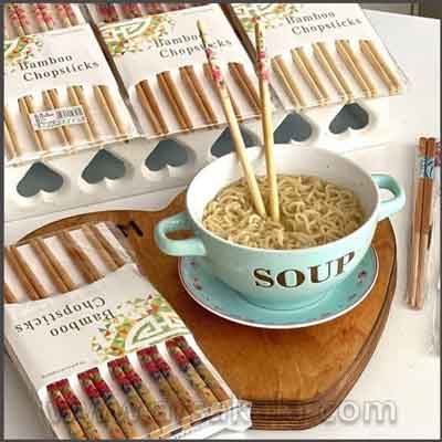 چوب غذاخوری چاپ استیک طرح‌دار