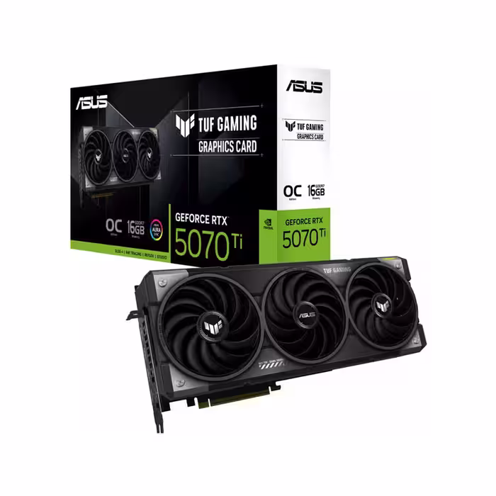 کارت گرافیک ASUS TUF RTX 5070 Ti OC | قدرت خالص در طراحی مقاوم نظامی