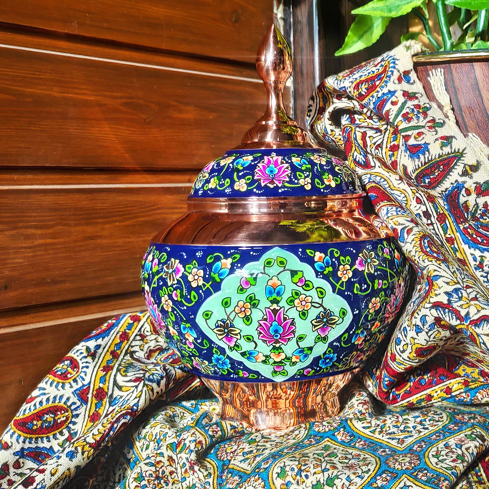 شکلات خوری مسی طرح پرداز مدل سیبی سایز 3