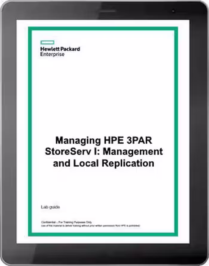 خرید و دانلود نسخه کامل کتاب Managing HPE 3PAR StoreServ I: Management and Local Replication (HK902S) - Student Guide