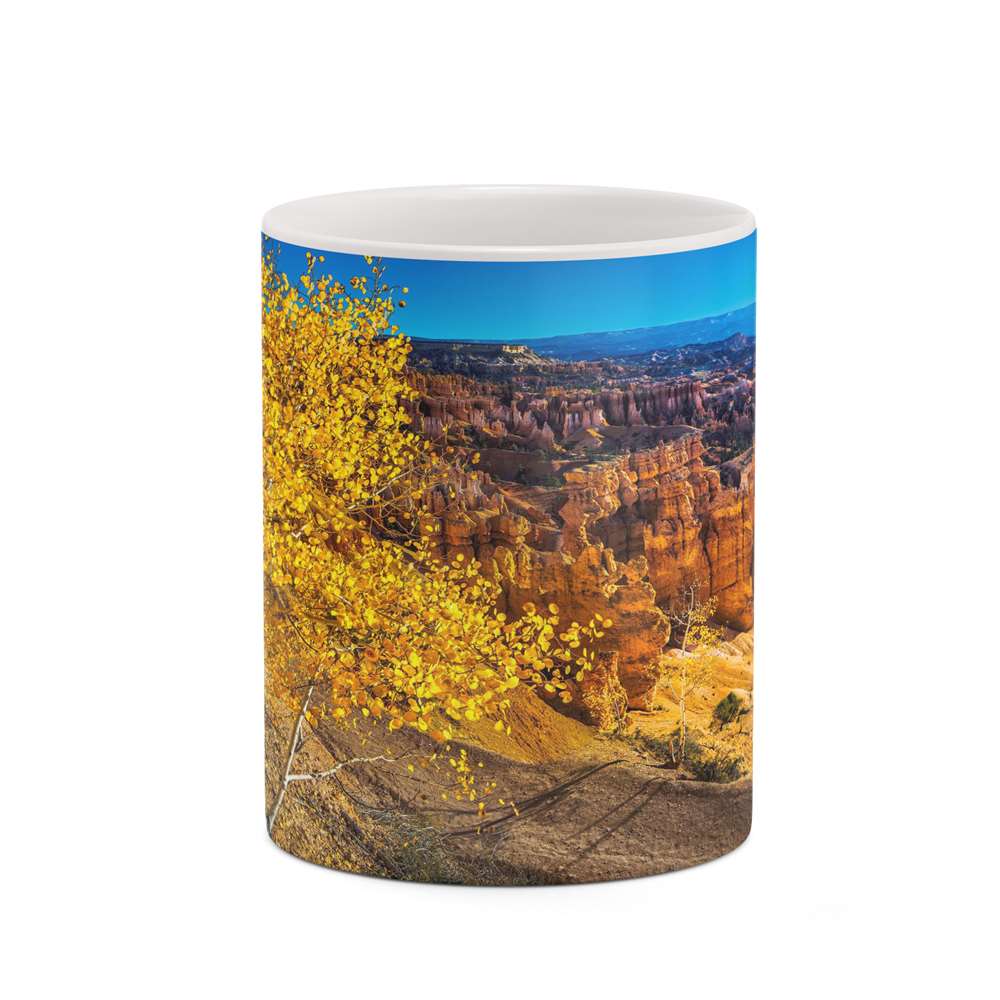 ماگ کاکتی طرح منظره پاییزی مدل mgh18599