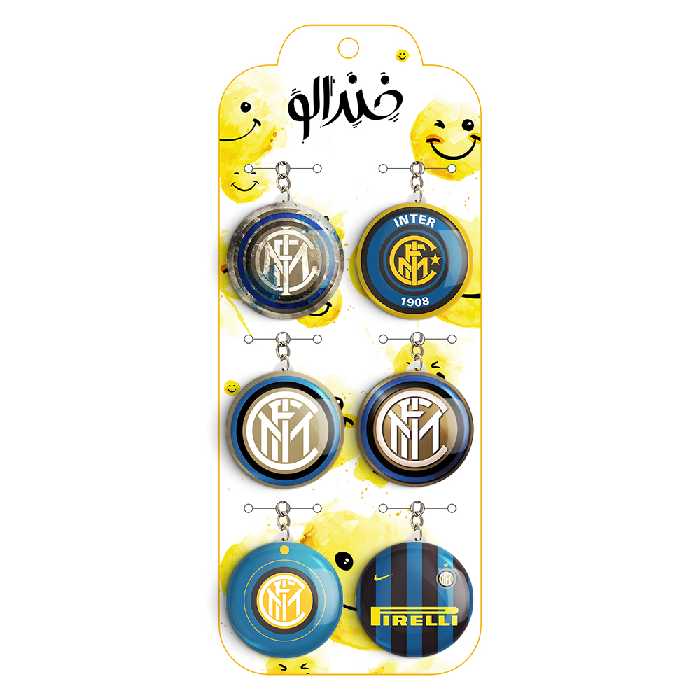 جاکلیدی خندالو طرح باشگاه اینتر میلان کد 92A مجموعه 6 عددی