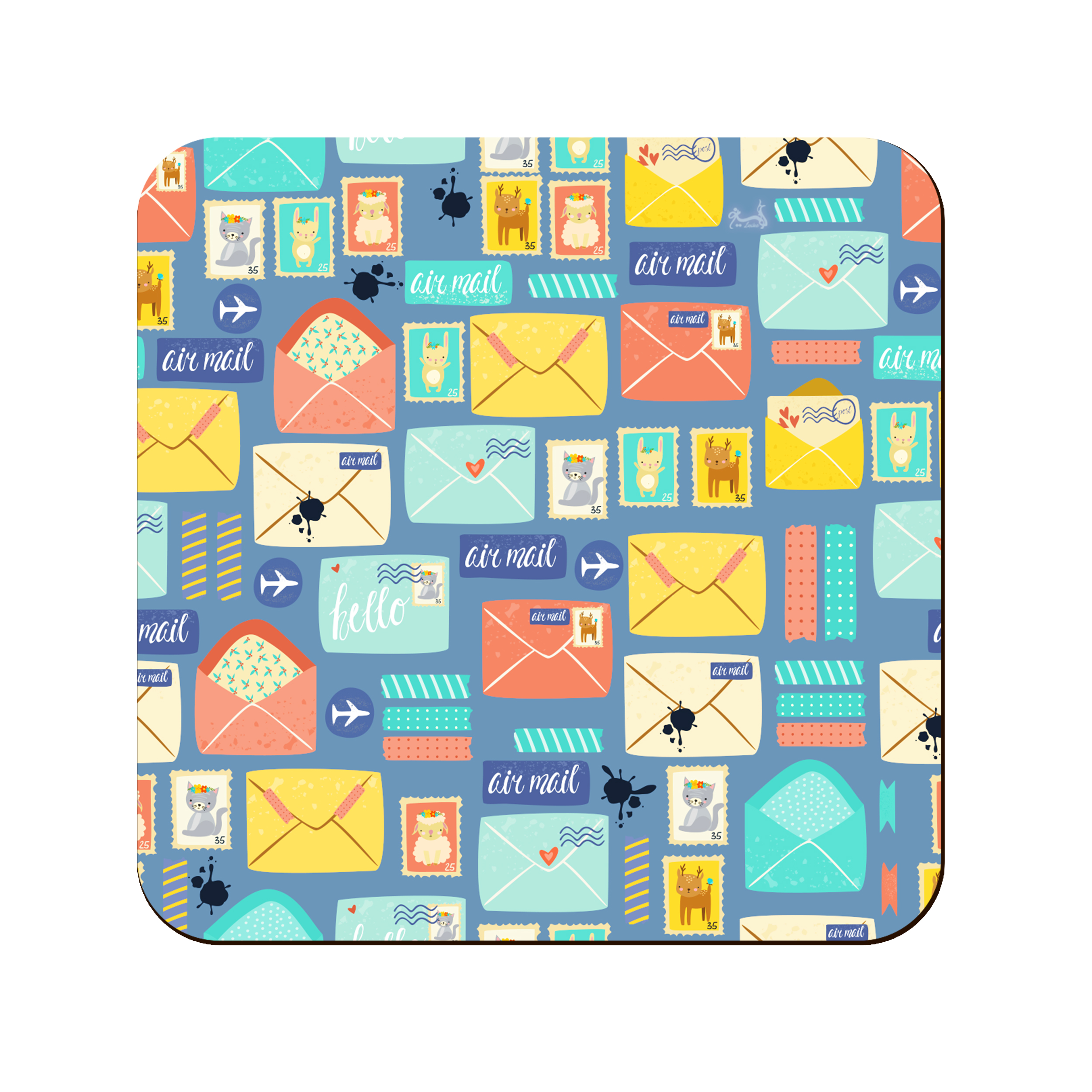 زیر لیوانی لوکسینو مدل نامه های پستی کد 86