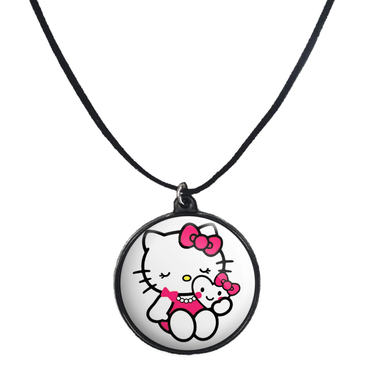 گردنبند پرمانه طرح کیتی کد pmb.22515 مدل دو طرفه