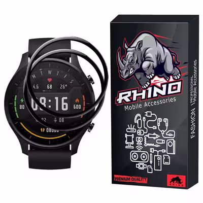 محافظ صفحه نمایش راینو مدل R-PMMA مناسب برای مچ بند هوشمند شیائومی Mi Watch Color Sport بسته 2 عددی