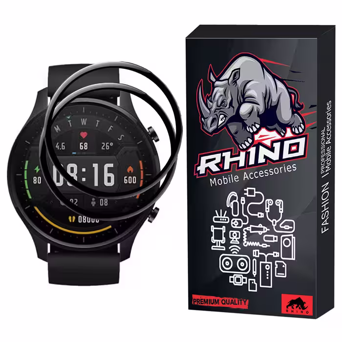 محافظ صفحه نمایش راینو مدل R-PMMA مناسب برای مچ بند هوشمند شیائومی Mi Watch Color Sport بسته 2 عددی