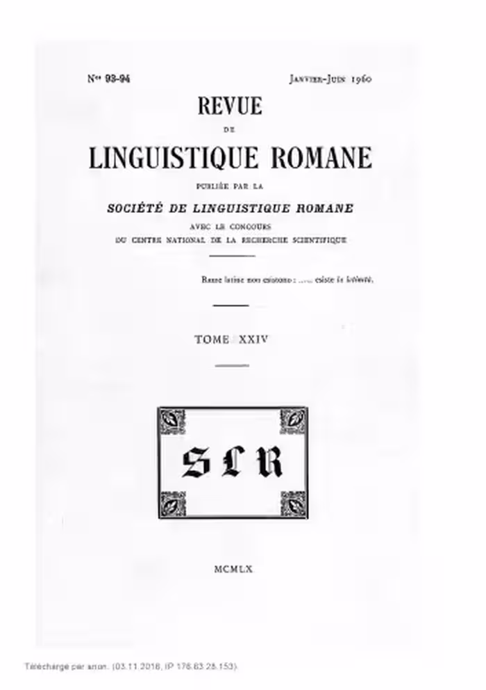 خرید و دانلود نسخه کامل کتاب Revue de linguistique romane