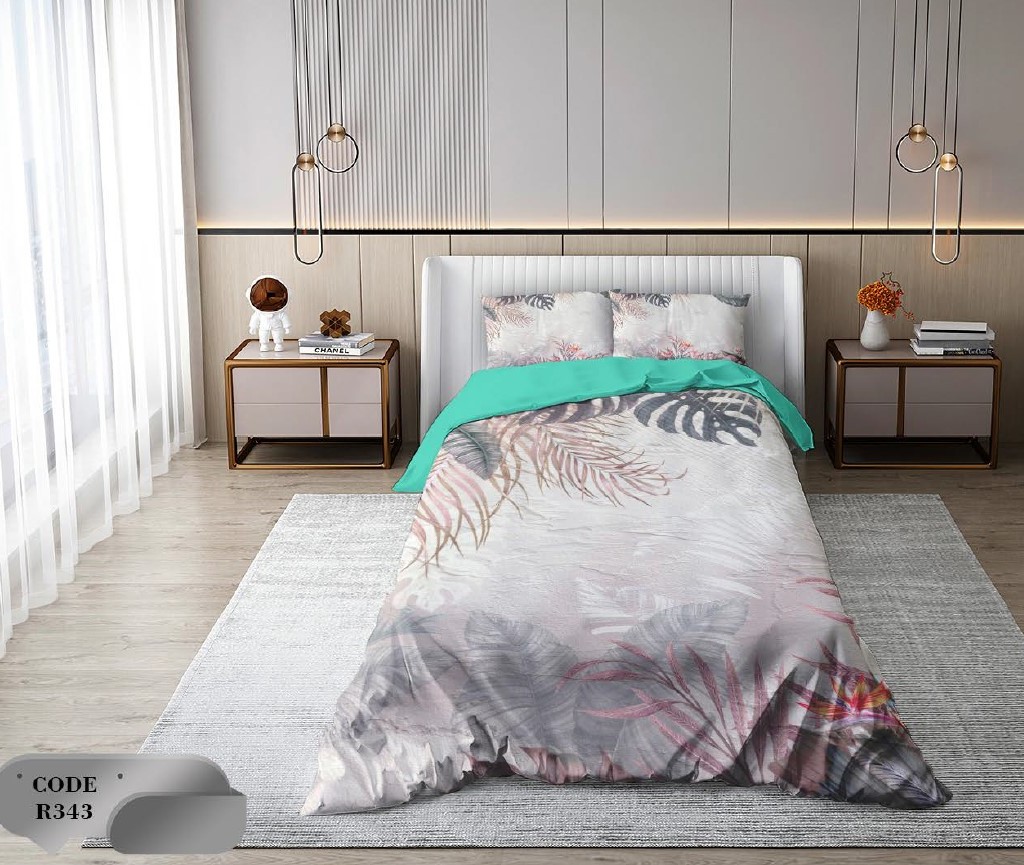 سرویس روتختی 2 نفره 6 تکه ابعاد 225 ×235 کشدار ضد حساسیت و عرق کد R343 | ست خواب و ست روتختی