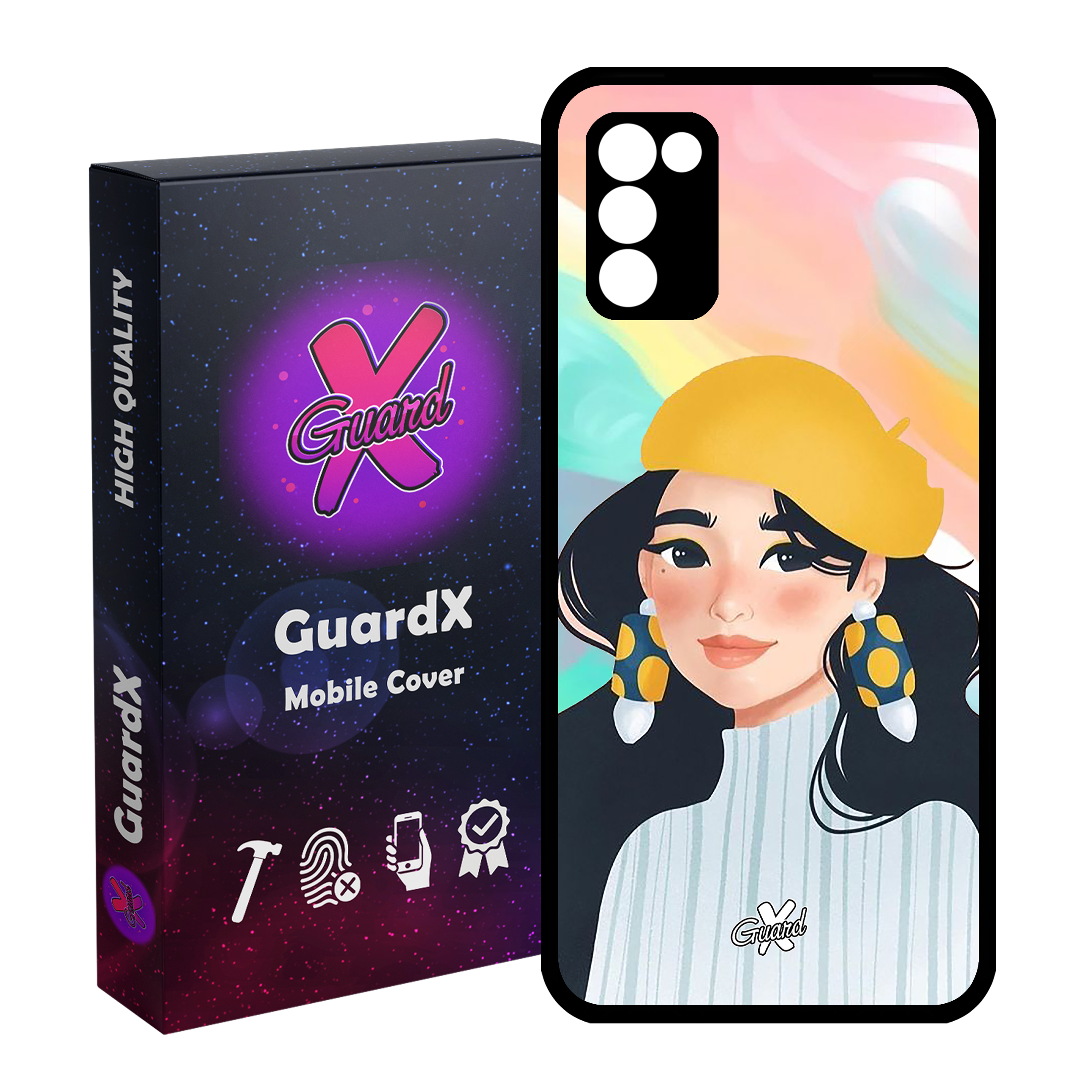 کاور گارد ایکس طرح دختر مدل Glass10261 مناسب برای گوشی موبایل سامسونگ Galaxy A03s