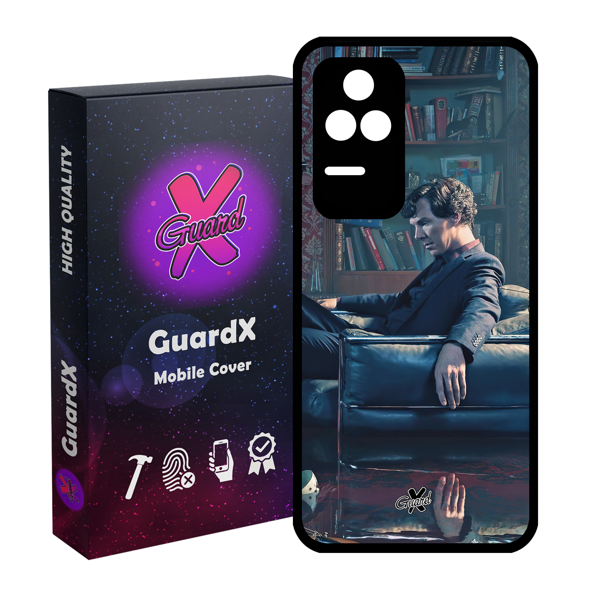 کاور گارد ایکس طرح شرلوک مدل Glass10519 مناسب برای گوشی موبایل شیائومی Poco F4/Redmi K40S