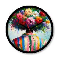 ساعت دیواری بزرگ راویتا طرح گل کد 3660