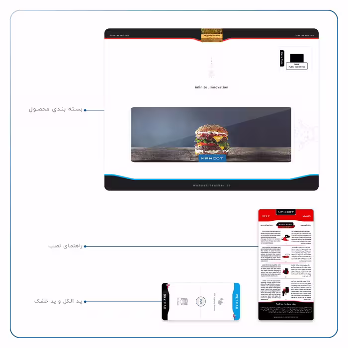 برچسب پوششی ماهوت مدل Hamburger مناسب برای تبلت اپل iPad Air 2 2014 A1566