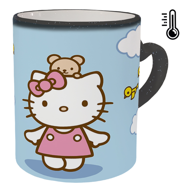 ماگ حرارتی مدل دسته قلبی اکلیلی طرح کیتی کد 28