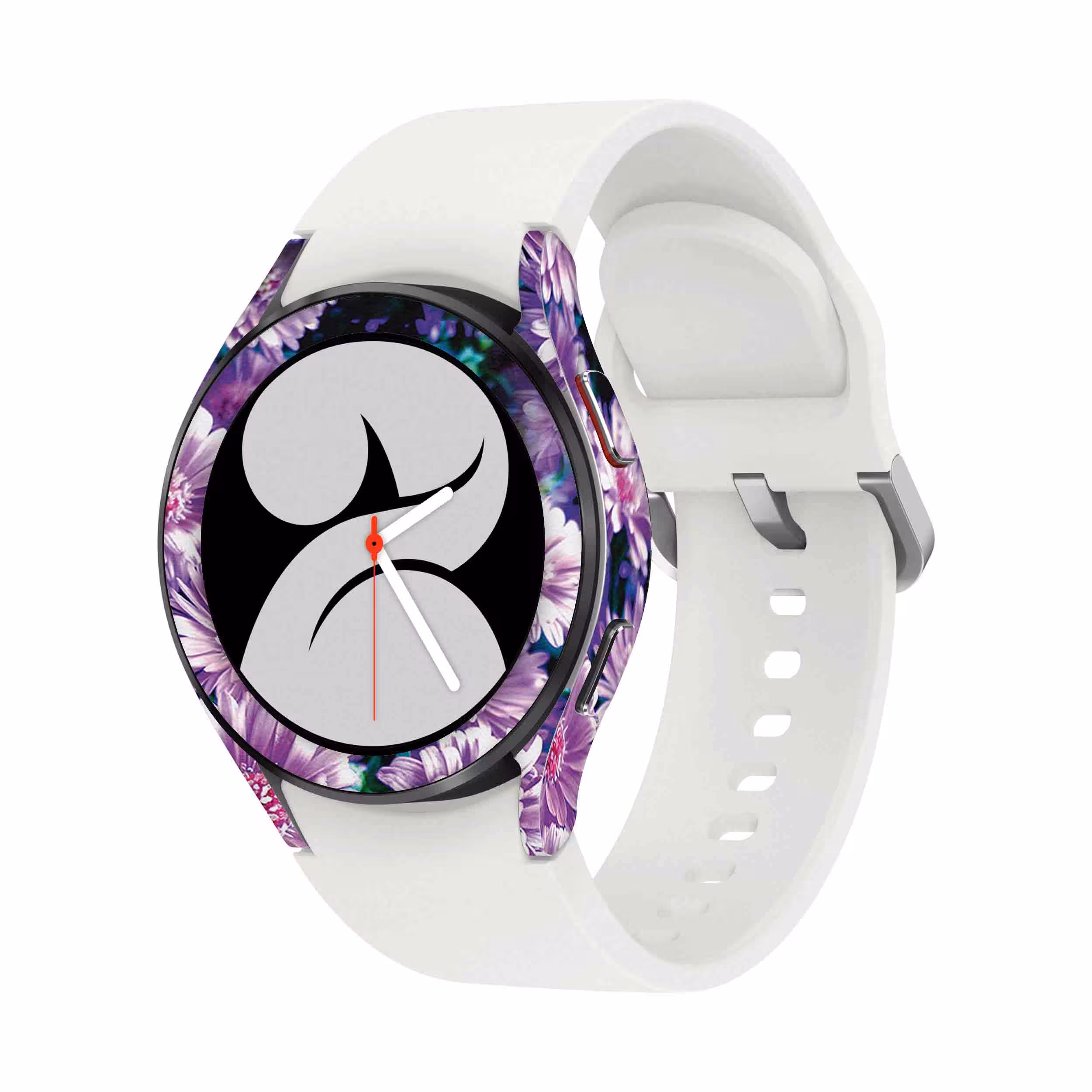 برچسب ماهوت طرح Purple Flower مناسب برای ساعت هوشمند سامسونگ Watch4 40mm