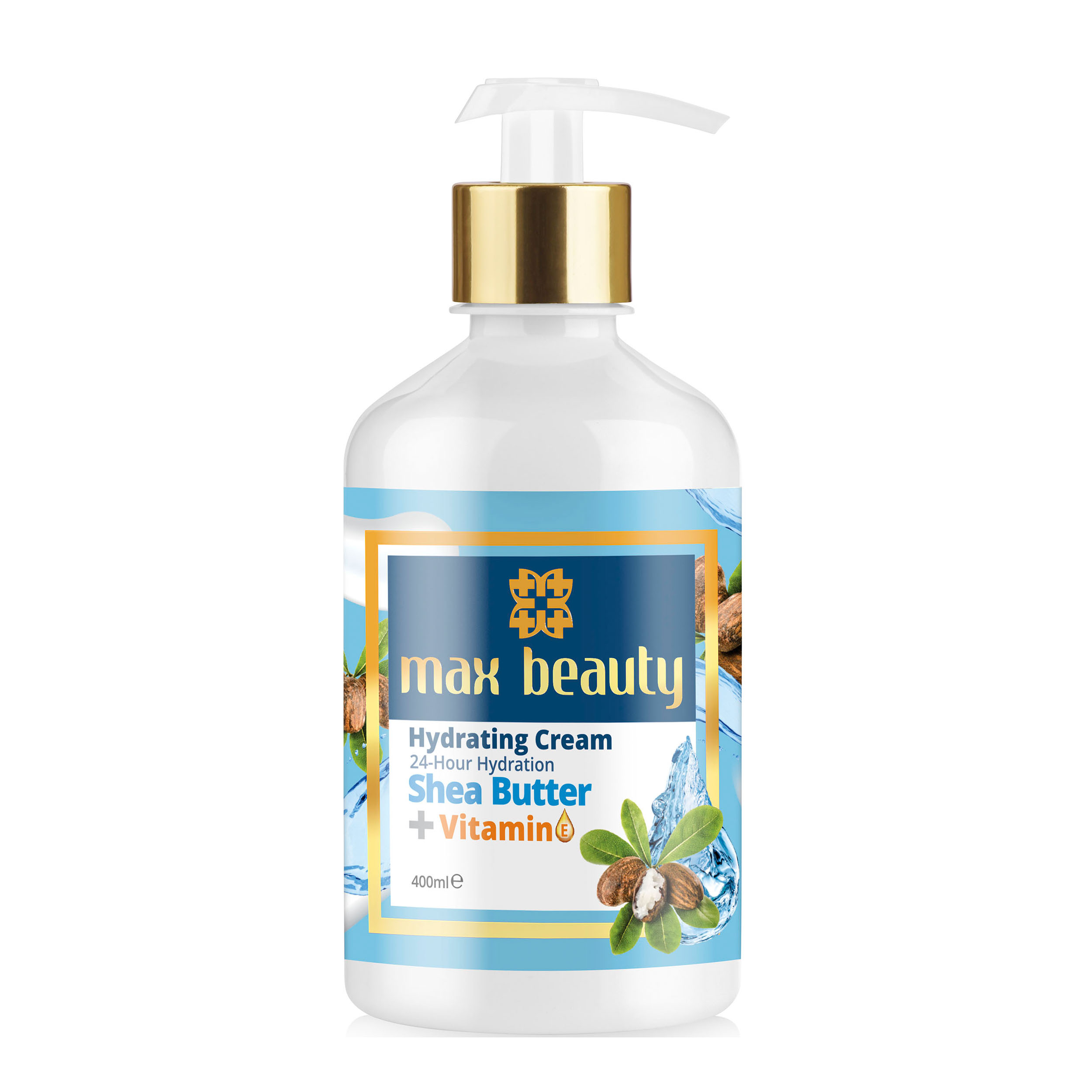 کرم آبرسان مکس بیوتی مدل shea butter حجم 400 میلی لیتر