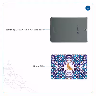 برچسب پوششی ماهوت مدل Homa Tile مناسب برای تبلت سامسونگ Galaxy Tab A 9.7 2015 T555