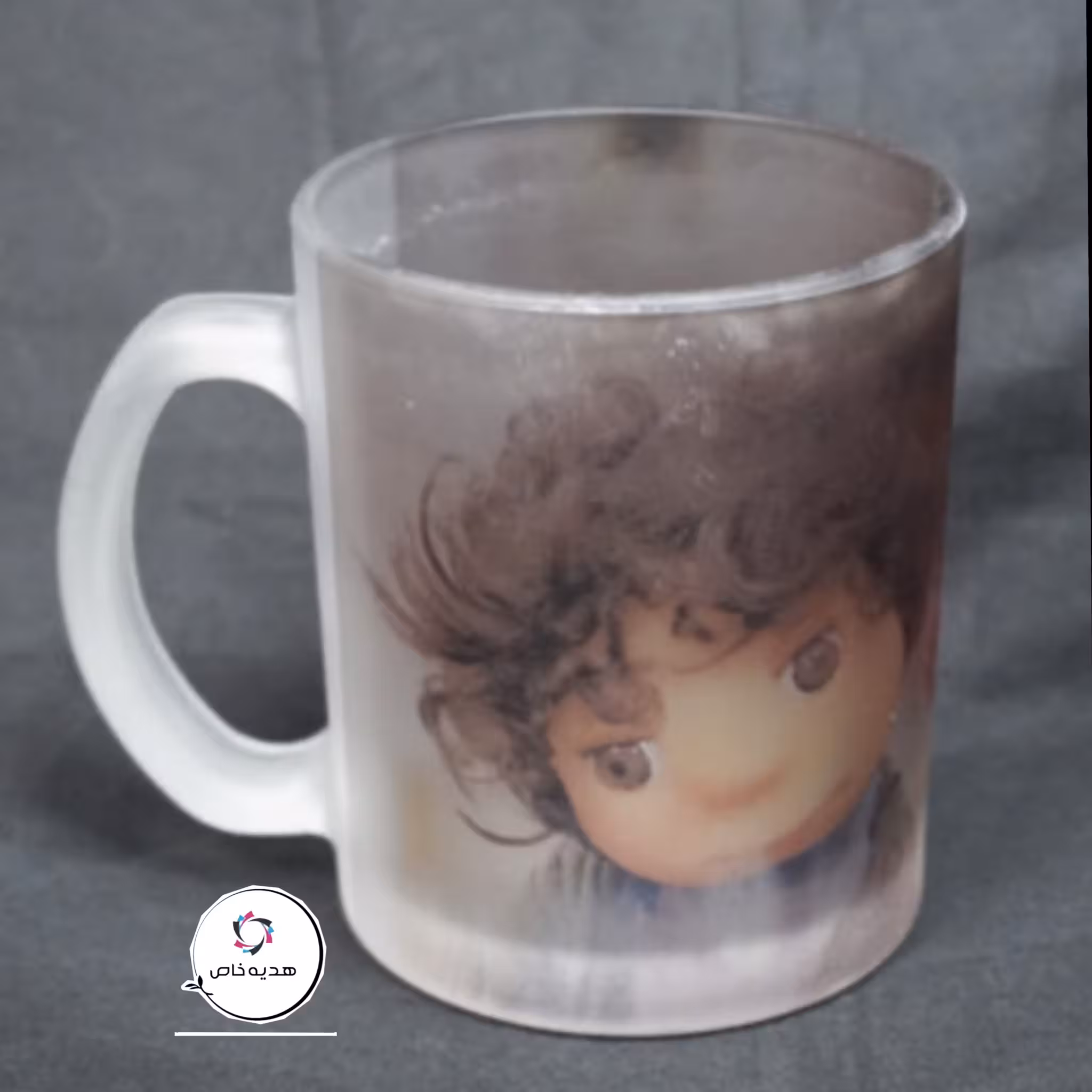 لیوان شیشه ای با قابلیت چاپ عکس دلخواه 