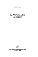 خرید و دانلود نسخه کامل کتاب Khotanische Suffixe