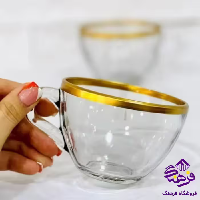 فنجان چین تورینو لب طلا