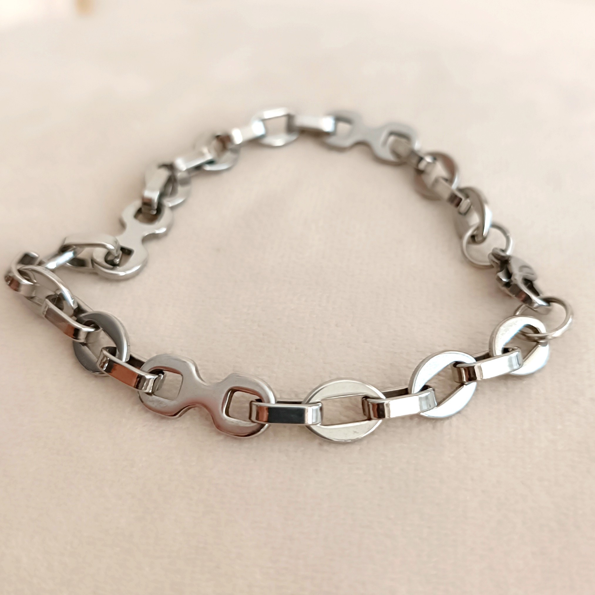 دستبند استیل رنگ ثابت اسپرت 