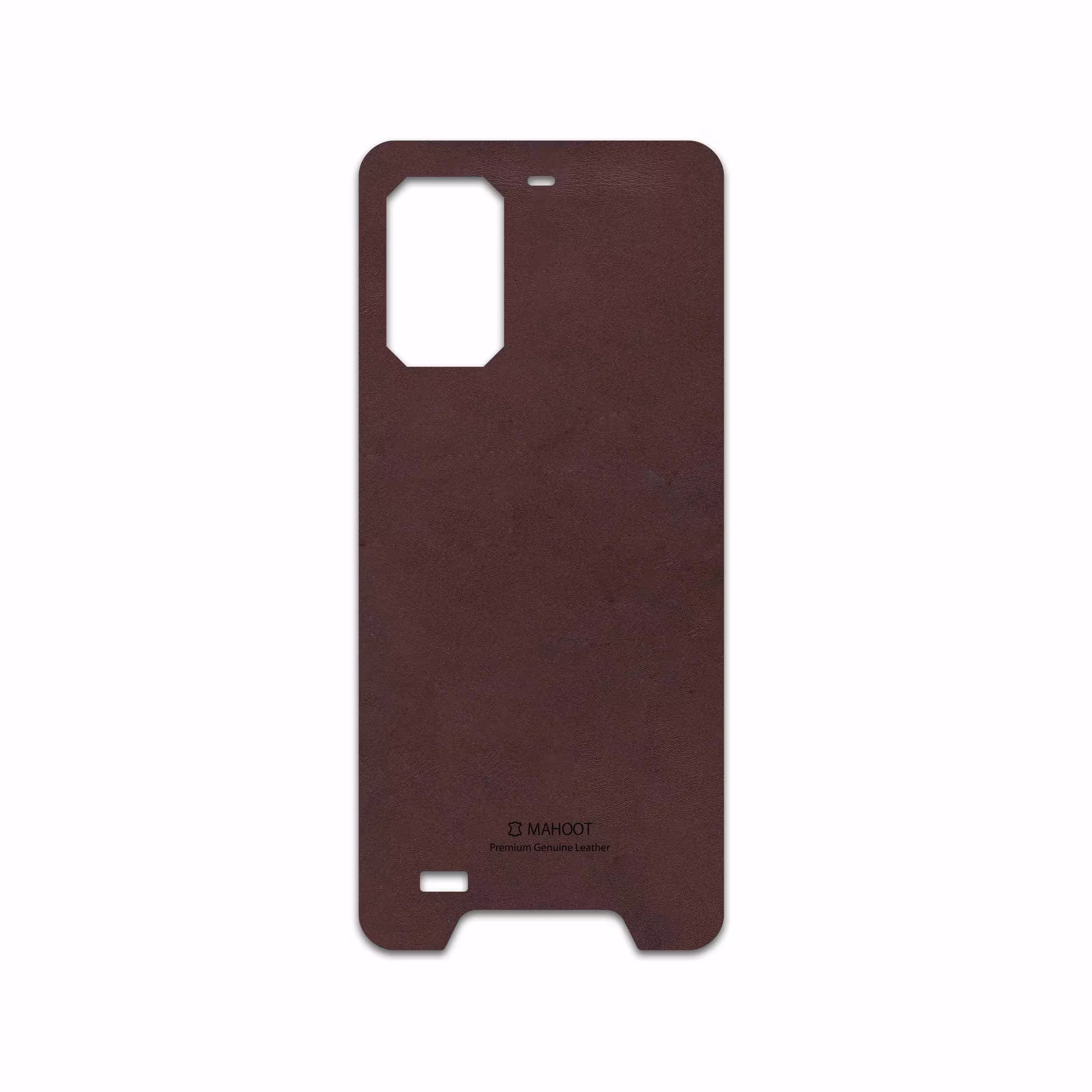 برچسب پوششی ماهوت مدل Matte-Dark-Brown-Leather مناسب برای گوشی موبایل یولفون Armor 7