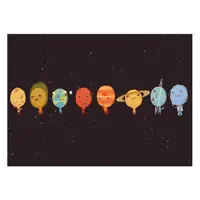 تابلوی ونسونی طرح Fancy Solar System سایز 30x40