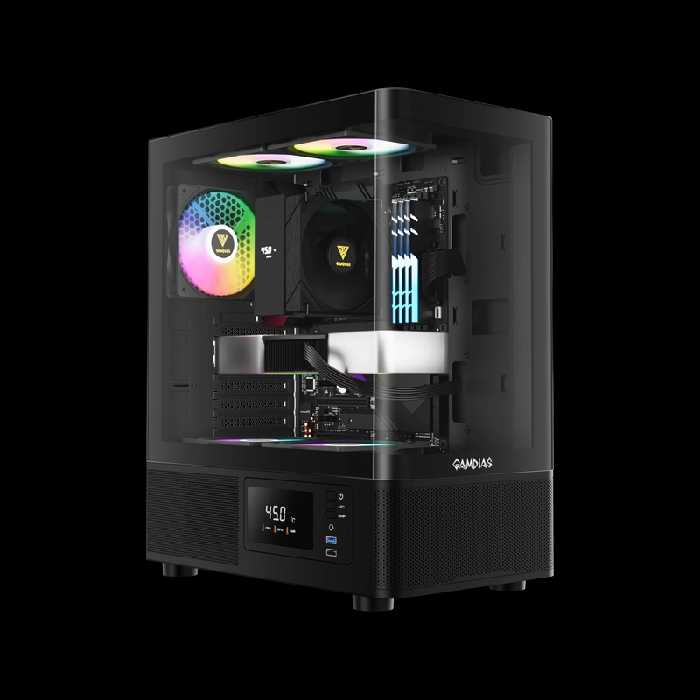 کیس گیمینگ ATLAS E2 CG | با طراحی شیشه‌ای و فن‌های ARGB