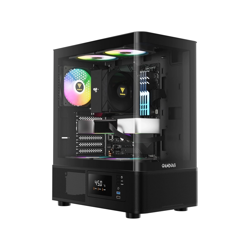 کیس گیمینگ ATLAS E2 CG | با طراحی شیشه‌ای و فن‌های ARGB