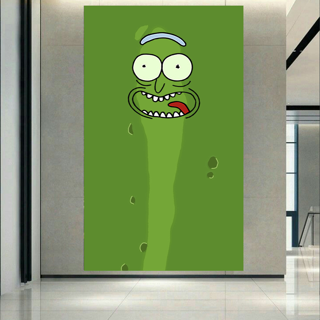 تابلو بوم طرح ریک و مورتی مدل Pickle Rick کد AR2791