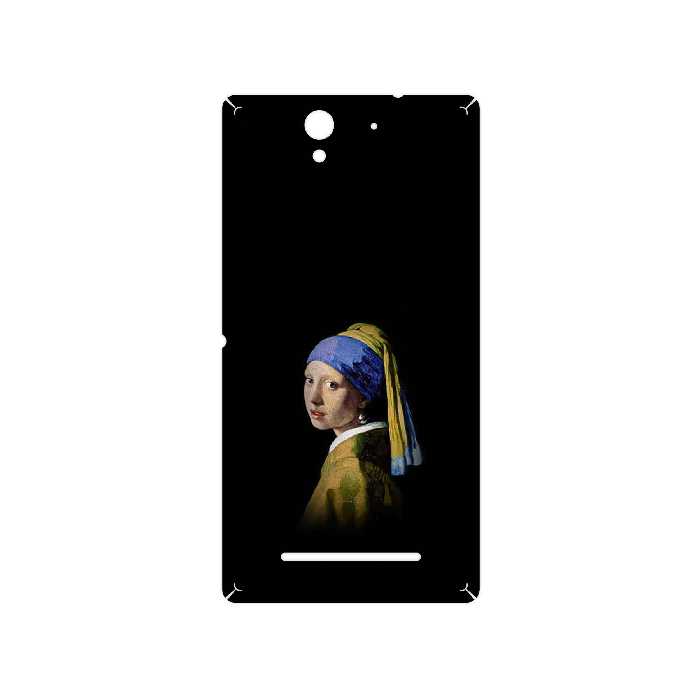 برچسب پوششی ماهوت مدل Girl with a Pearl Earring of Vermeer مناسب برای گوشی موبایل سونی Xperia C3 Dual