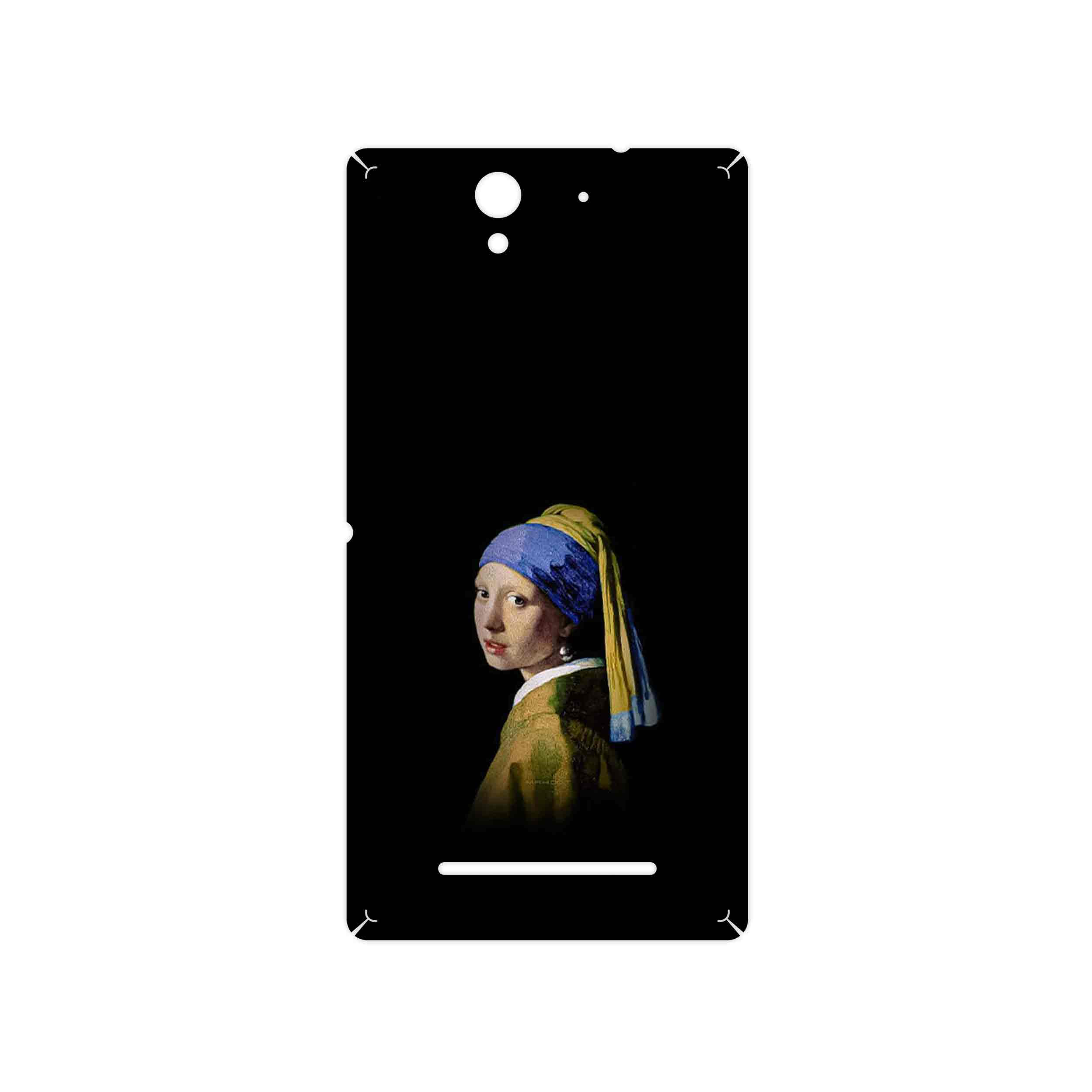 برچسب پوششی ماهوت مدل Girl with a Pearl Earring of Vermeer مناسب برای گوشی موبایل سونی Xperia C3 Dual