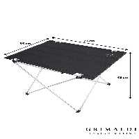میز کمپ مشکی سیاه کمپینگ اردوگاه پارچه ای تاشو و پیک نیک مدل گسترده 73 5 55 X 48 سانتی متر GRİMALDİ
