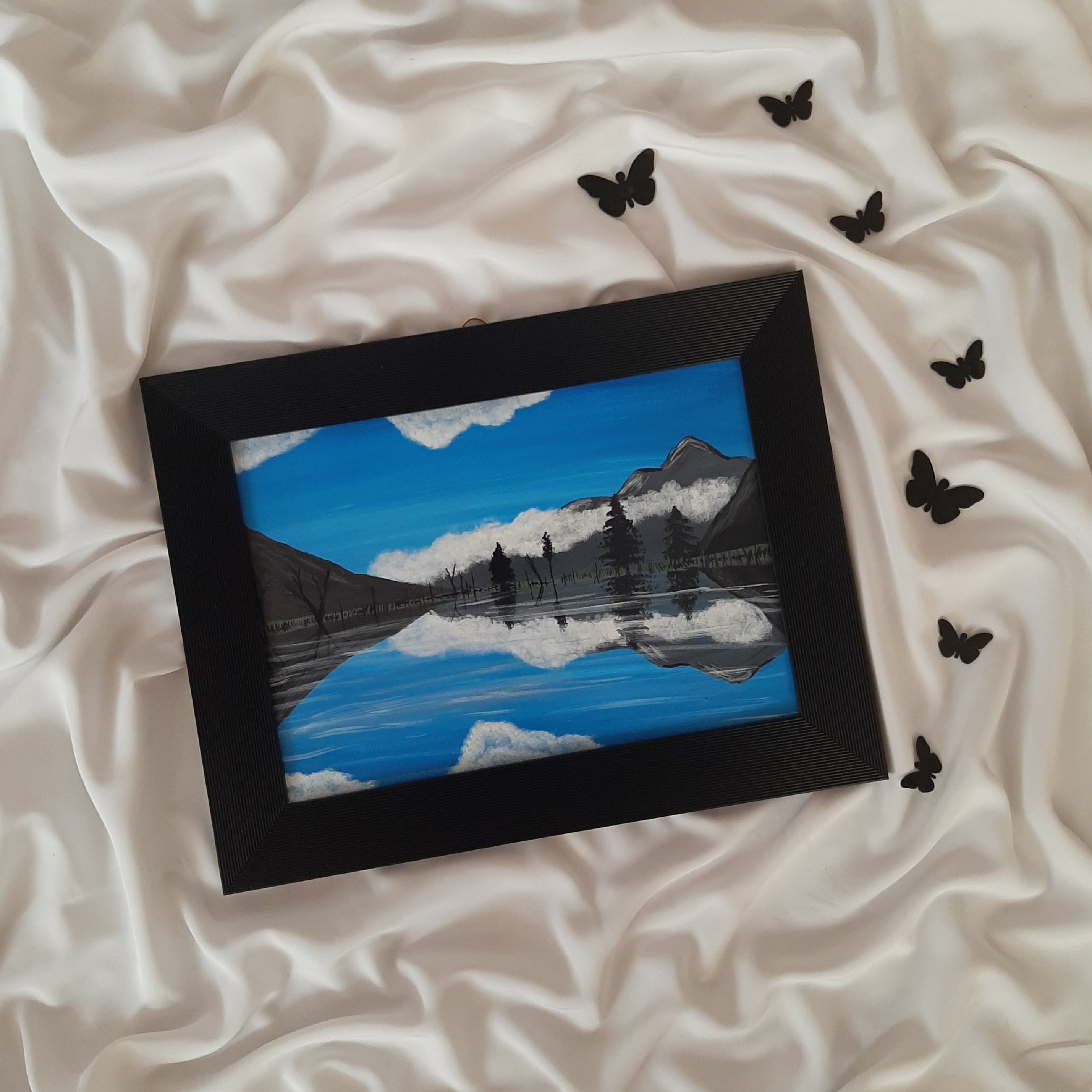 تابلو نقاشی منظره رنگ اکریلیک بدون قاب